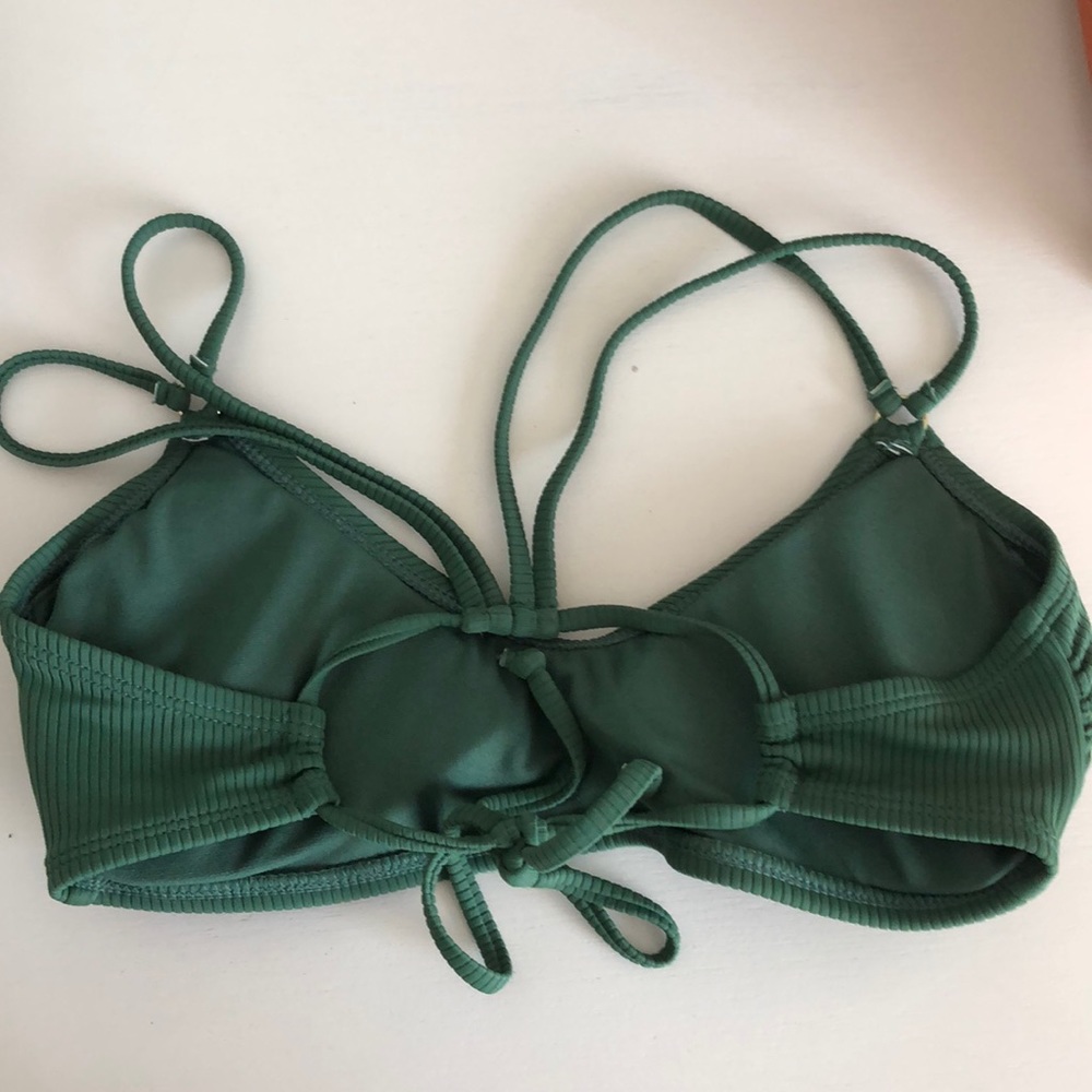 Green Rib Bikini Top - Picture 2 of 3